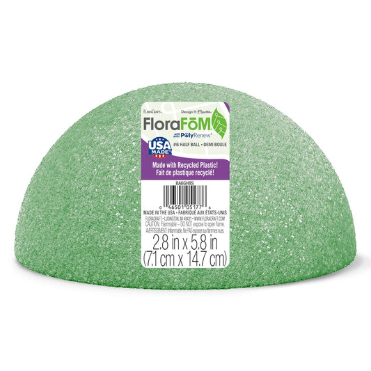 FloraCraft FloraFM Half Ball 2.8 x 5.8 Inch Green