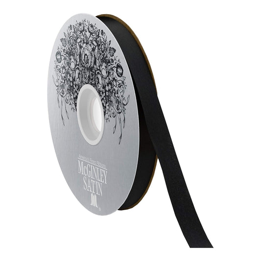 burton + BURTON 9/16 Inch x 100 yds Acetate Satin Ribbon-black