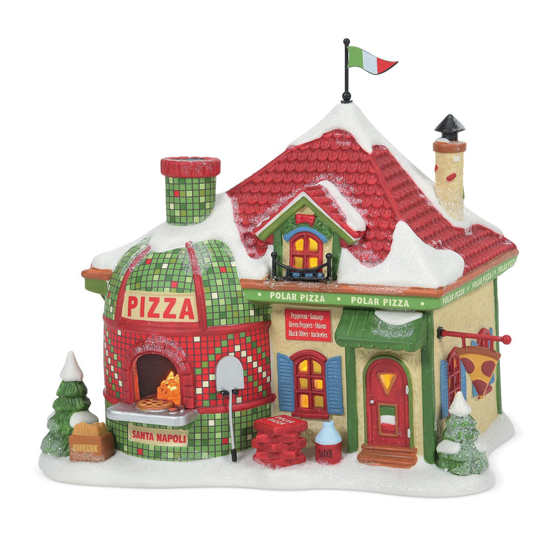 *Department 56 North Pole Series North Pole Polar Pizza Lighted Buildings