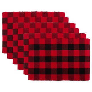 DII Placemat, 13x19", Red & Black
