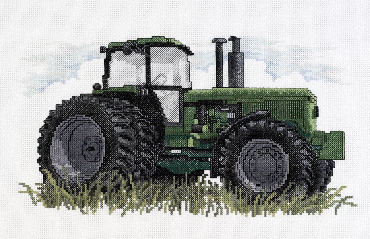 Design Works Crafts Janlynn Tractor Counted Cross Stitch Kit-12"X7" 14 Count