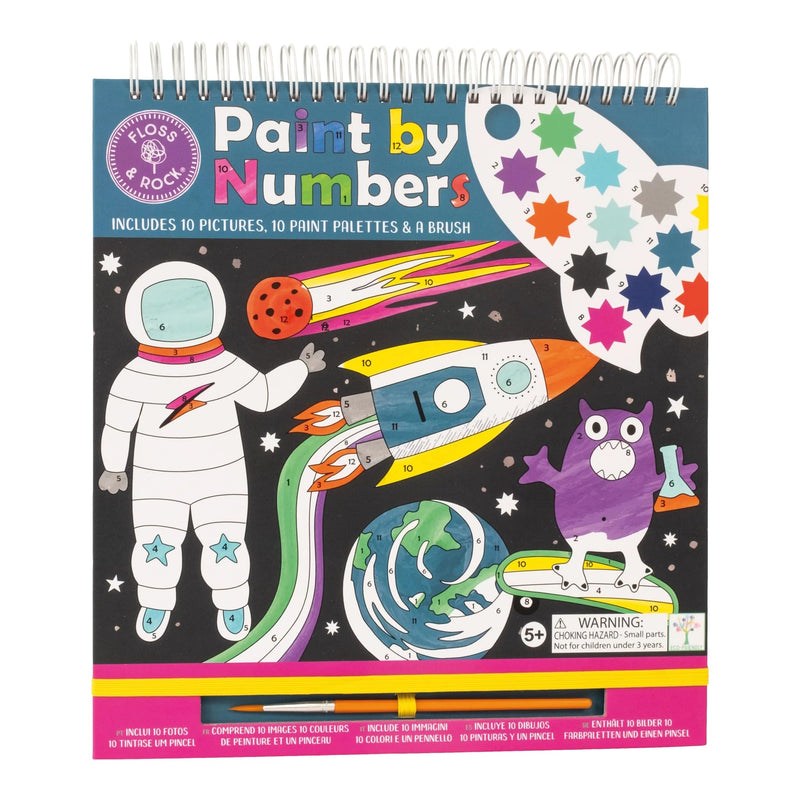 Floss and Rock Paint by Numbers, Space, 10.6-inches Length, Educational Activities for Kids