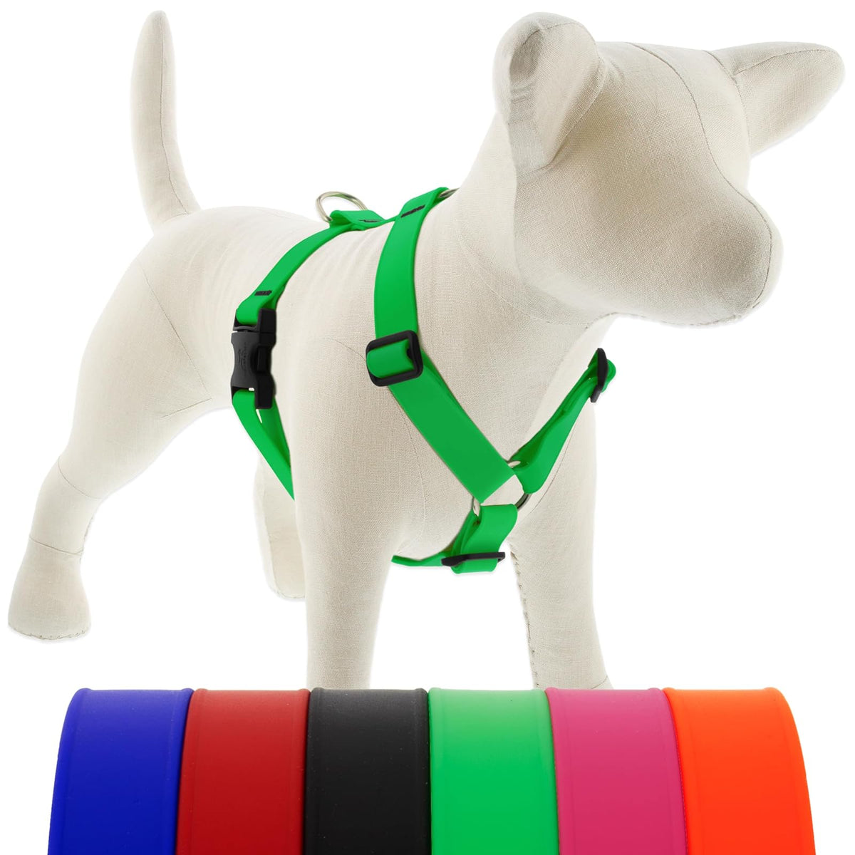 LupinePet Animal Harness, Medium: Girth Adjusts from 20 to 32 in, 1-in Wide, Neo