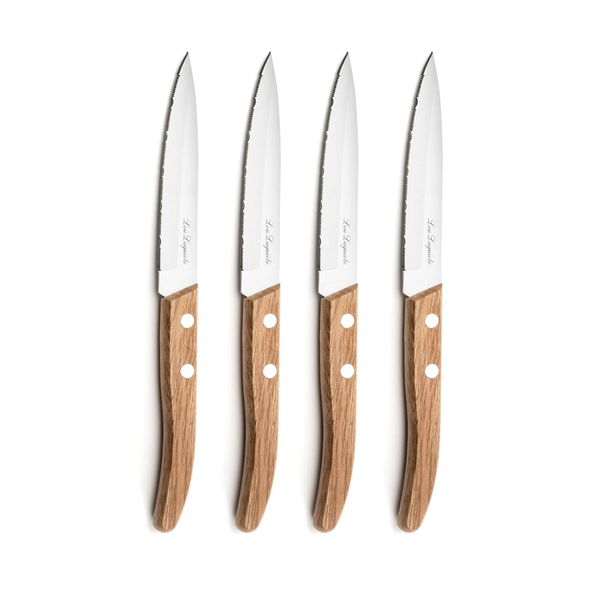 Lou Laguiole Forest Knife Set, Stainless Steel, Bois Nature, 22 x 13 x 2 cm