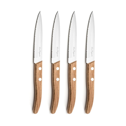 Lou Laguiole Forest Knife Set, Stainless Steel, Bois Nature, 22 x 13 x 2 cm
