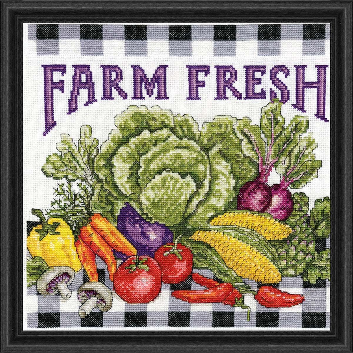 Design Works Crafts Inc. Farm Fresh Counted Cross Stitch Kit, White