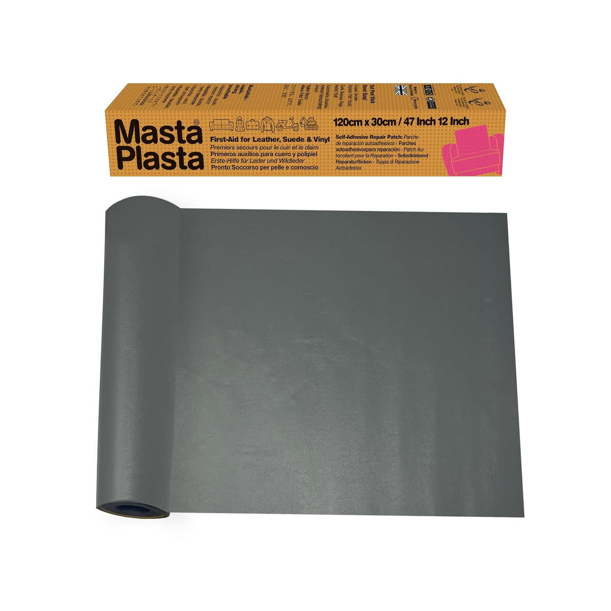 MASTAPLASTA Bonding Adhesives, 47.5in x 12in, H Gray Leather