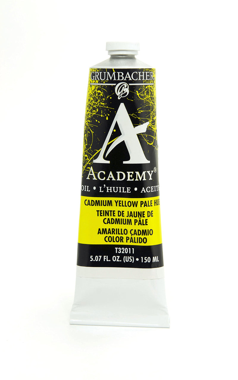 Grumbacher Academy Oil Paint, 150 ml/5.07 oz, Cadmium Yellow Pale Hue