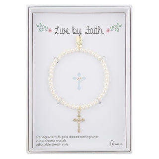 Roman Bracelet, 6", White