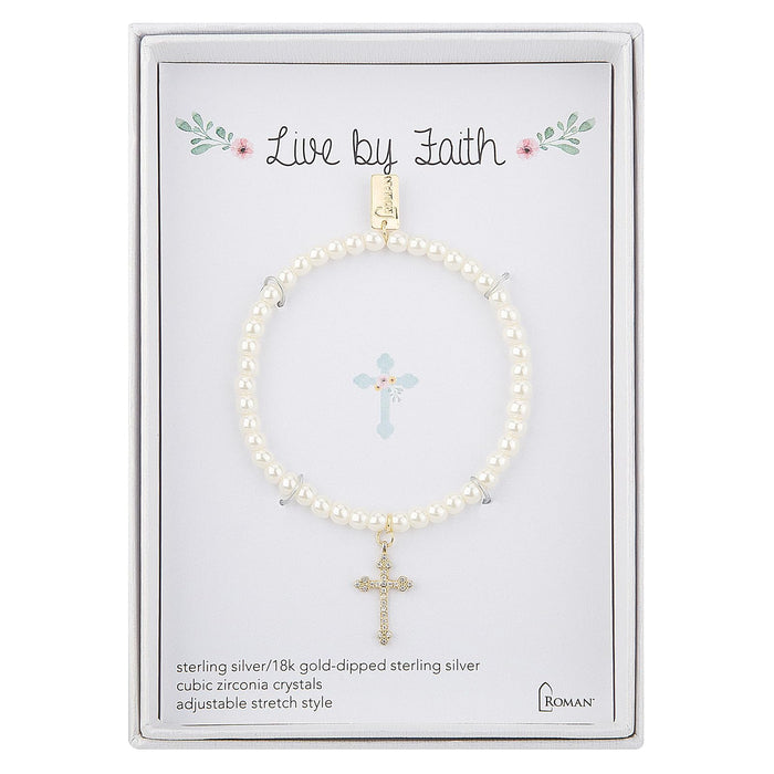 Roman Bracelet, 6", White