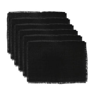 DII Table Runner, Placemat Set, 13x19", Solid Black