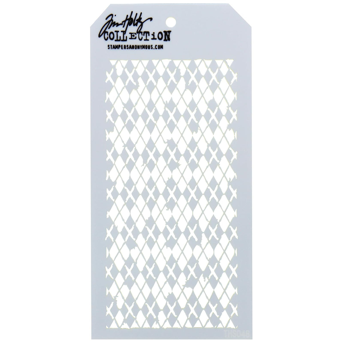 Stampers Anonymous Template Stencil, 4.125" by 8.5", Argyle