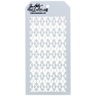 Stampers Anonymous Template Stencil, 4.125" by 8.5", Argyle