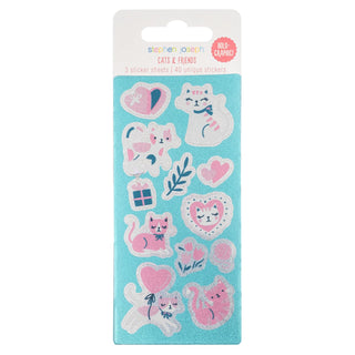 Stephen Joseph Sticker Decal, 4.75 inches by 2.25 inches, Cats & Friends