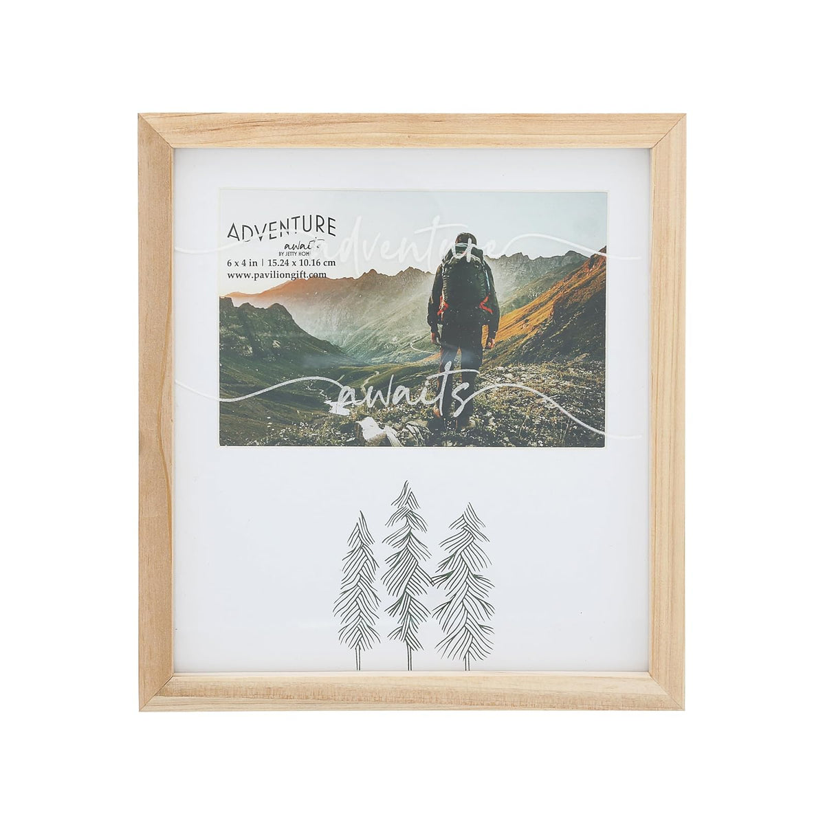 Pavilion Gift Company Picture Frame, 7.75" x 8.25", brown