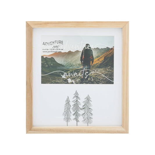 Pavilion Gift Company Picture Frame, 7.75" x 8.25", brown