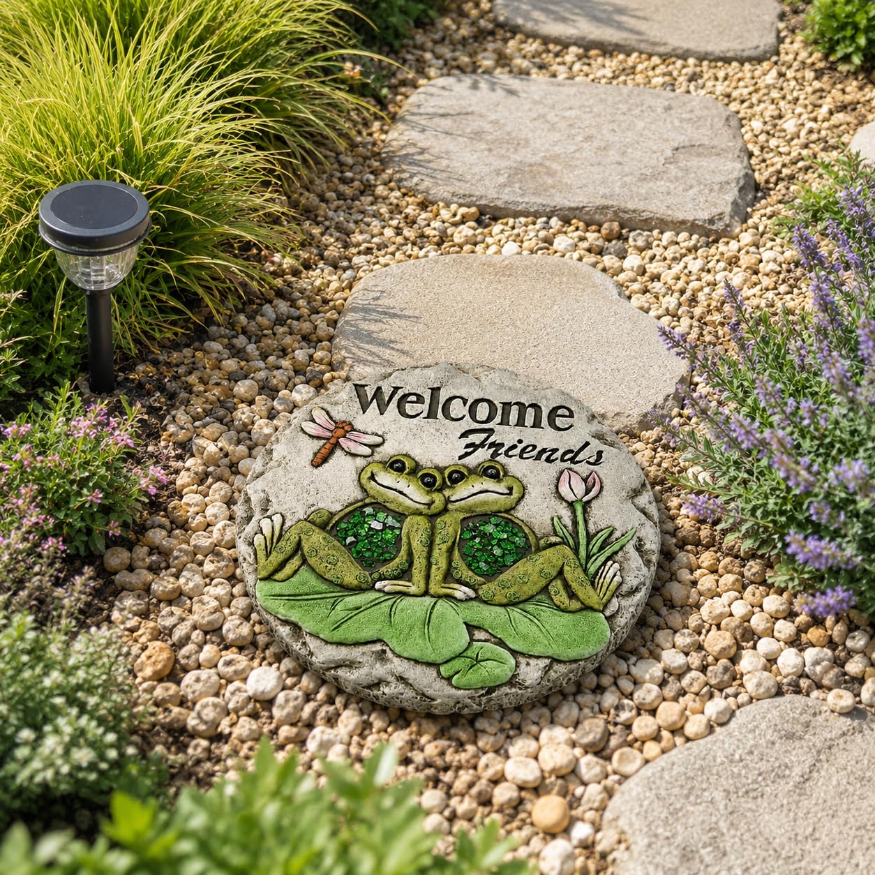 Comfy Hour 10" Frog Garden Stepping Stone
