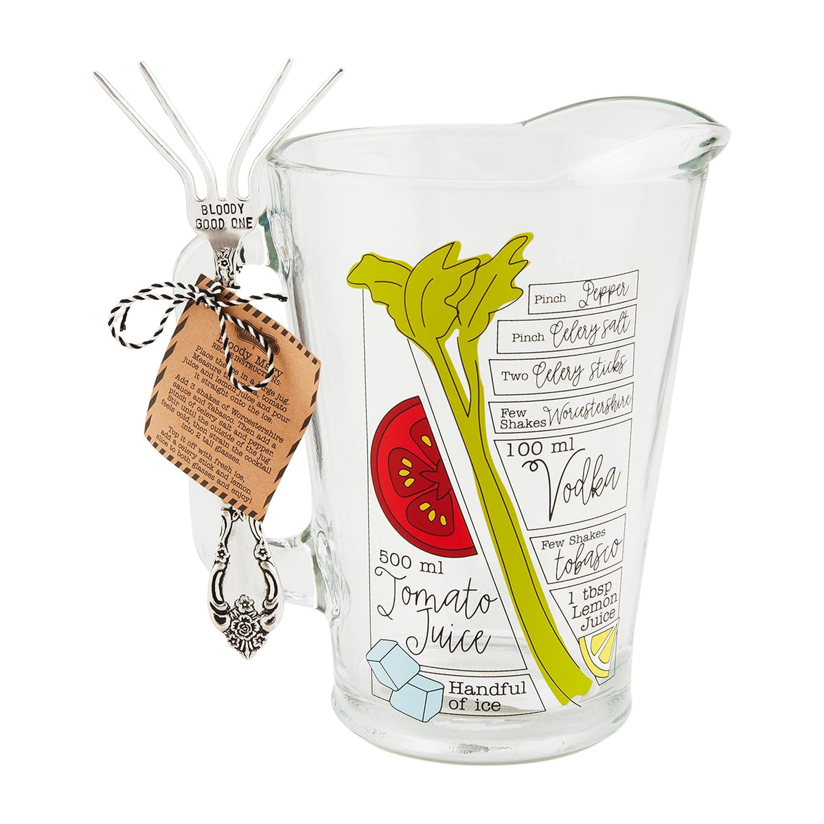 Mud Pie Pitcher, 60 Ounces, Clear
