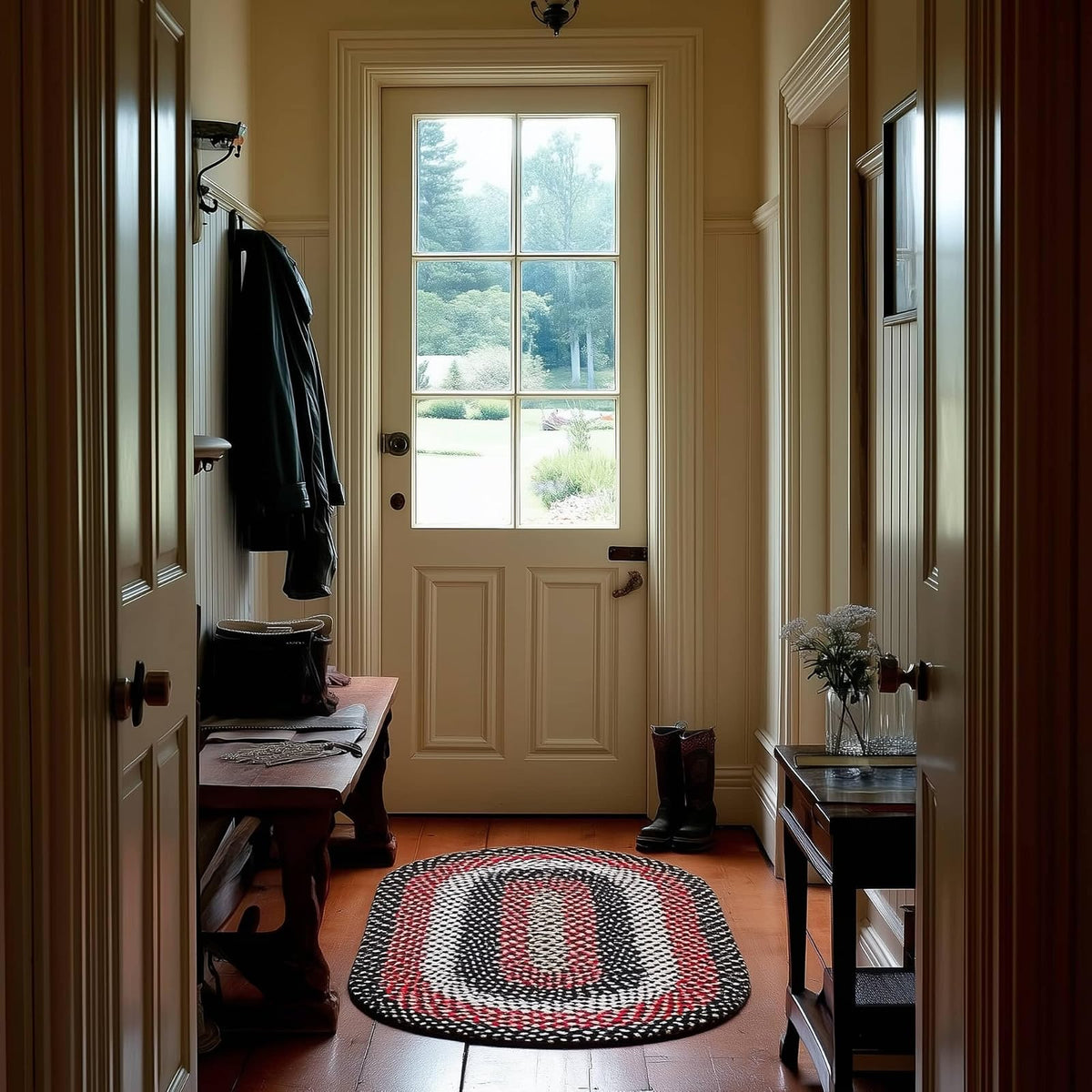 Super Area Rugs Rug, 2' x 3' (Oval), Black