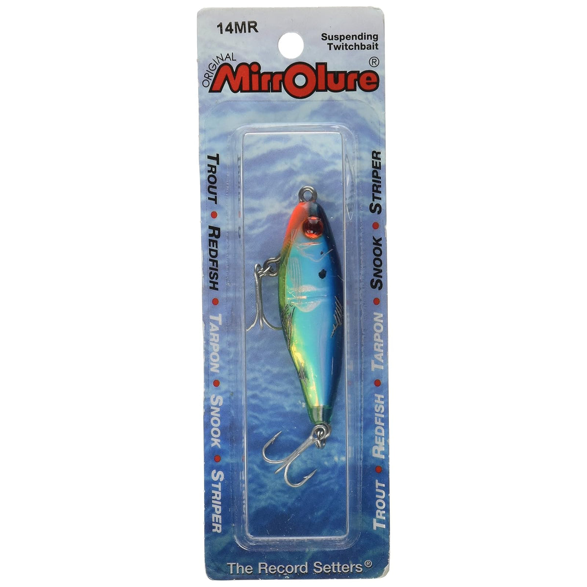 MirrOLure Fishing Hook, 2.25 Inch 3/16 oz, Blue Back/Chartreuse/Silver