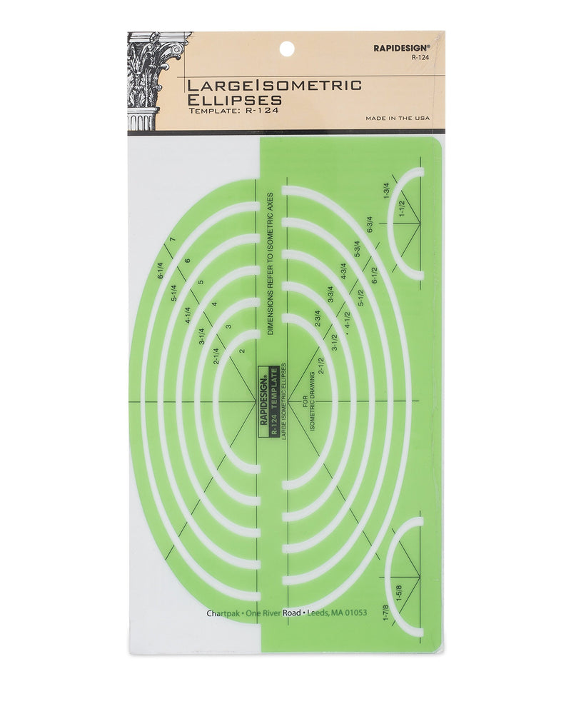 Rapidesign Large Isometric Ellipses Template, 1 Each (R124)