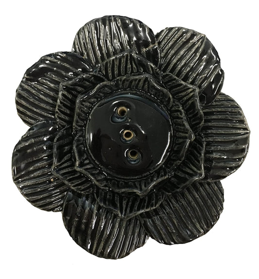 Aakriti Gallery Premium Wooden Handmade Incense Holder Incense Burner Aromatherapy Ornament Home Decor Meditation Yoga (Black Lotus)