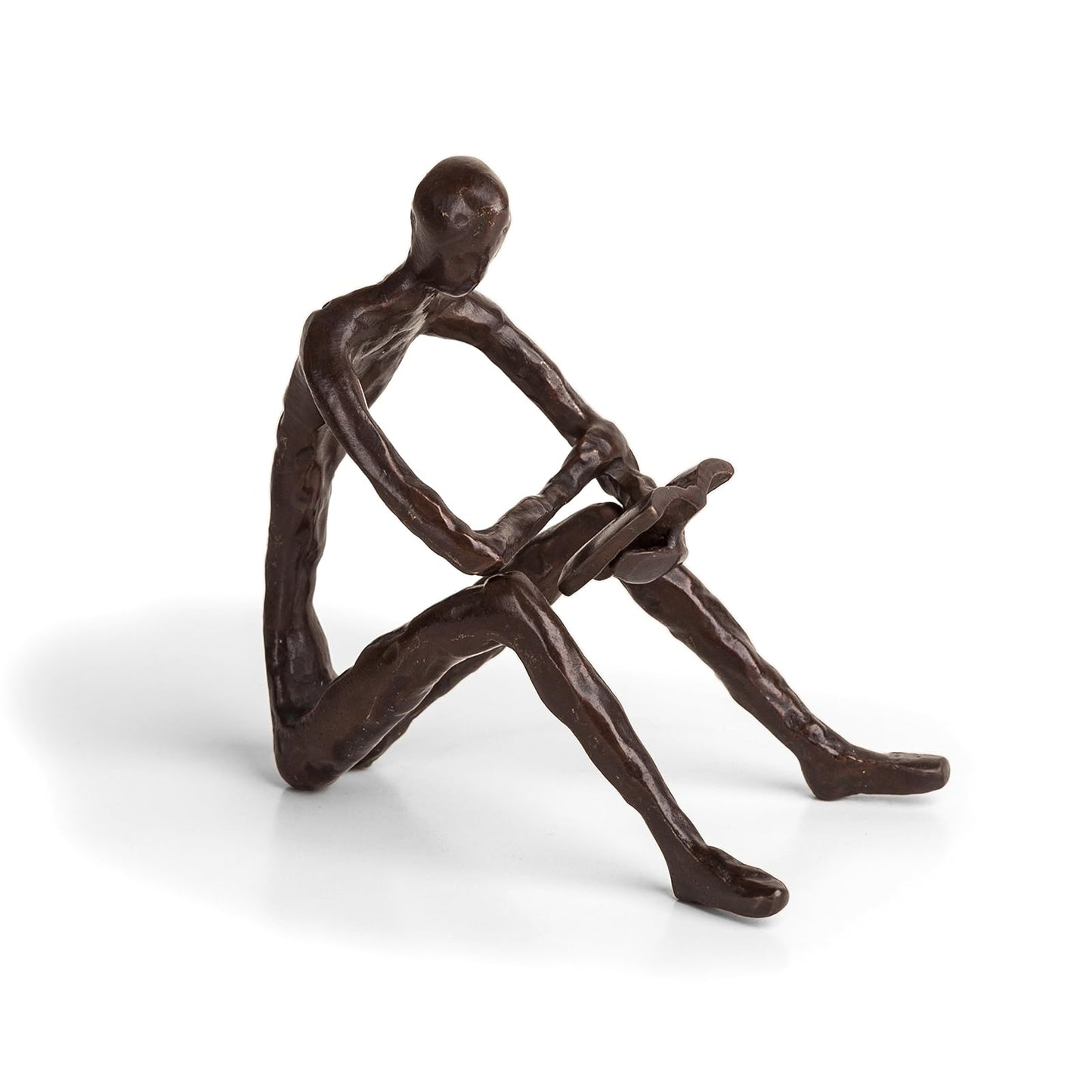 Danya B. ZD14010 Bronze Sculpture of Person Reading a Book √ê Modern and Elegant Design √ê Metal Art - Contemporary Home and Office D≈Ωcor