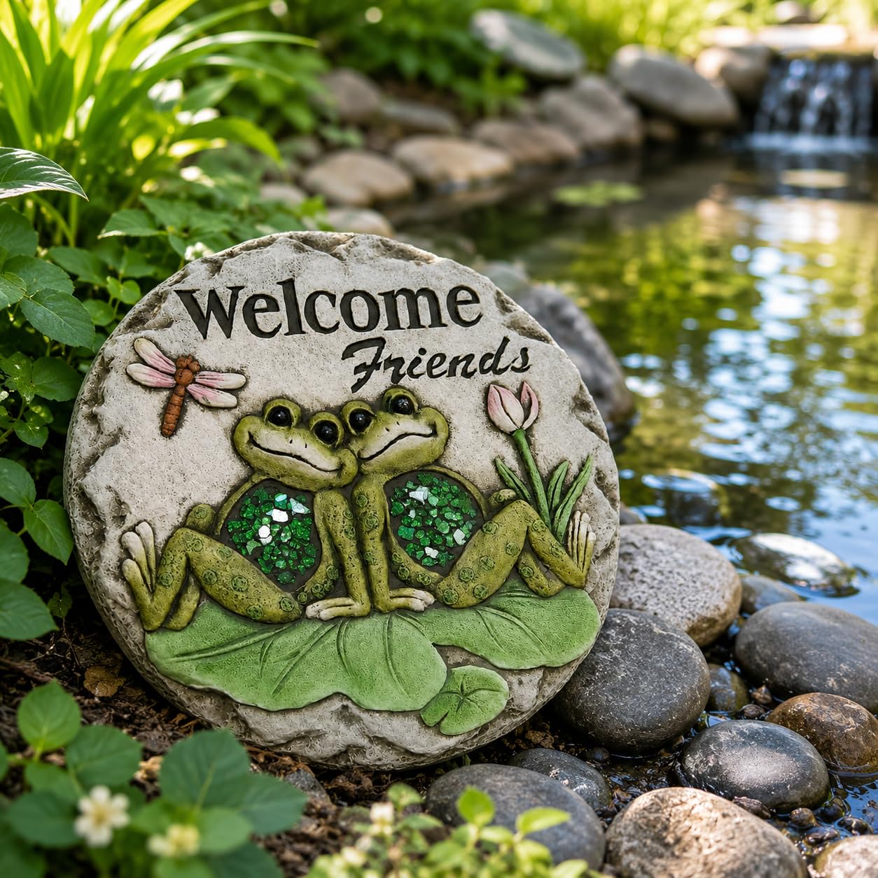 Comfy Hour 10" Frog Garden Stepping Stone