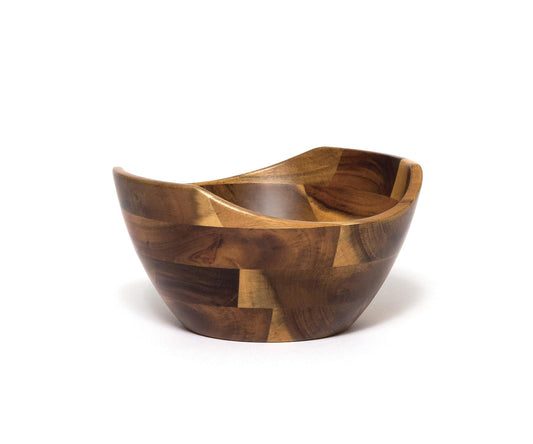 Lipper International 1273 Acacia Wavy Rim Bowl serveware, Small