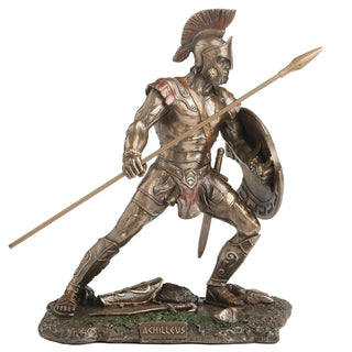 Unicorn Studios WU76933A4 Achilleus Greek Hero in The Trojan War Sculpture - Bronze