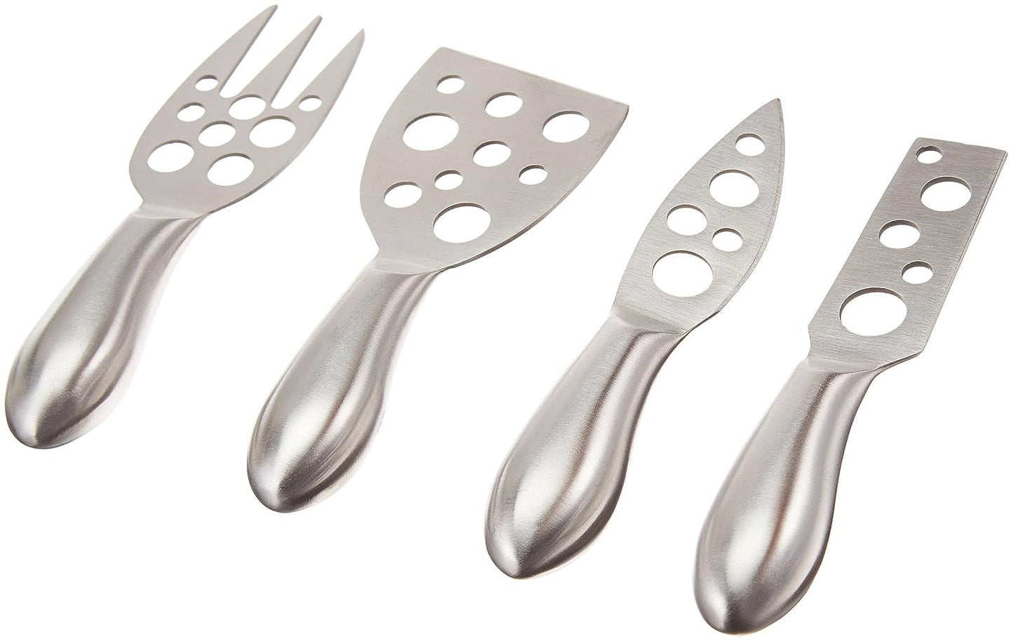 Prodyne Stainless Steel Cheese Knives, Little Holes, Set of 4