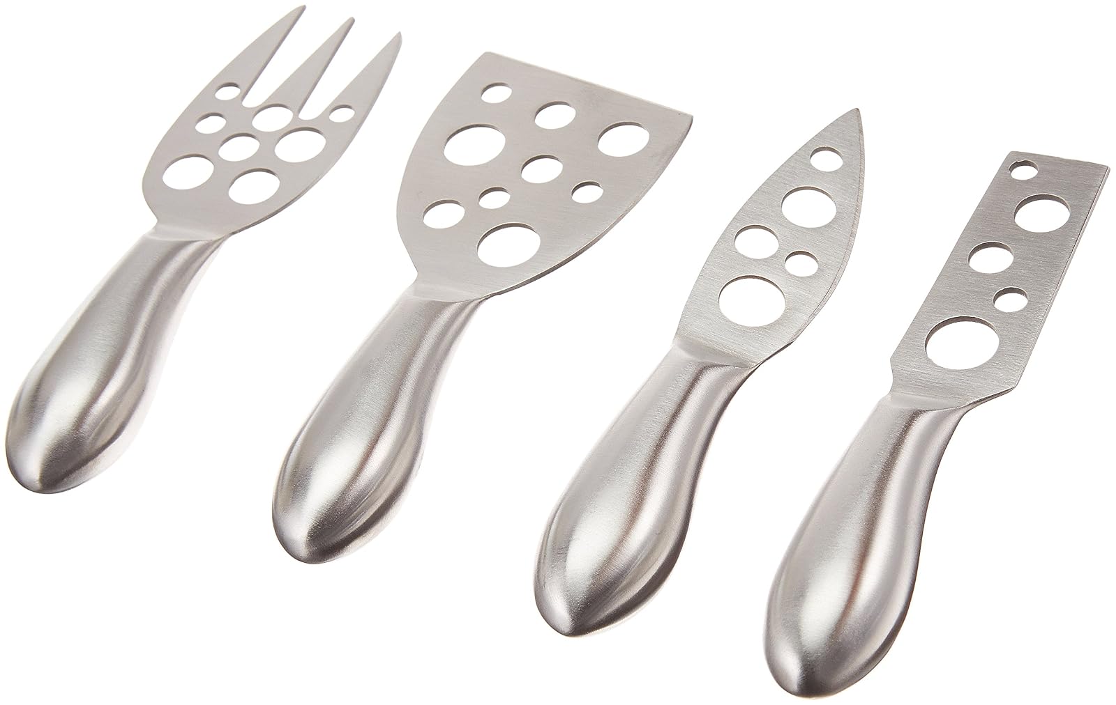 Prodyne Stainless Steel Cheese Knives, Little Holes, Set of 4