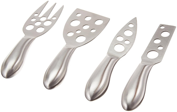 Prodyne Stainless Steel Cheese Knives, Little Holes, Set of 4