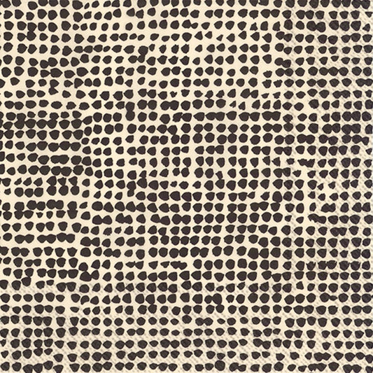 Boston International IHR Marimekko Cocktail Beverage Paper Napkins, 5" x 5", Orkanen Linen/Black