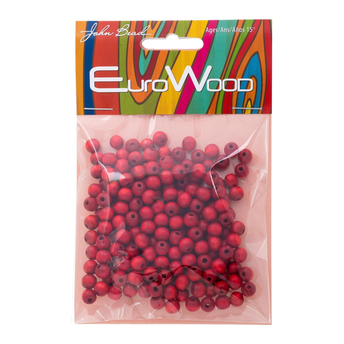 John Bead Craft Bead, 6mm, Red