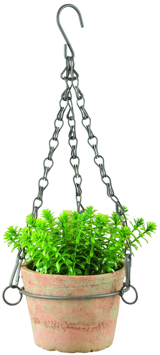 Esschert Design AT27 Aged Terracotta Hanging Flower Pot