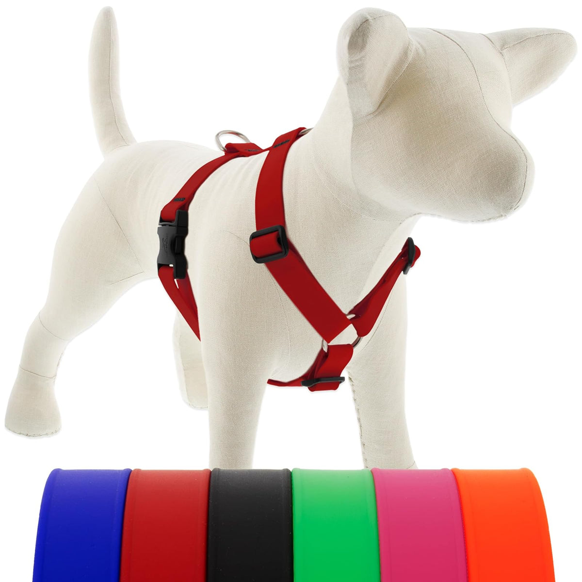 LupinePet Animal Harness, X-Large: Girth Adjusts from 36 to 44 in, 1-in Wide, Br