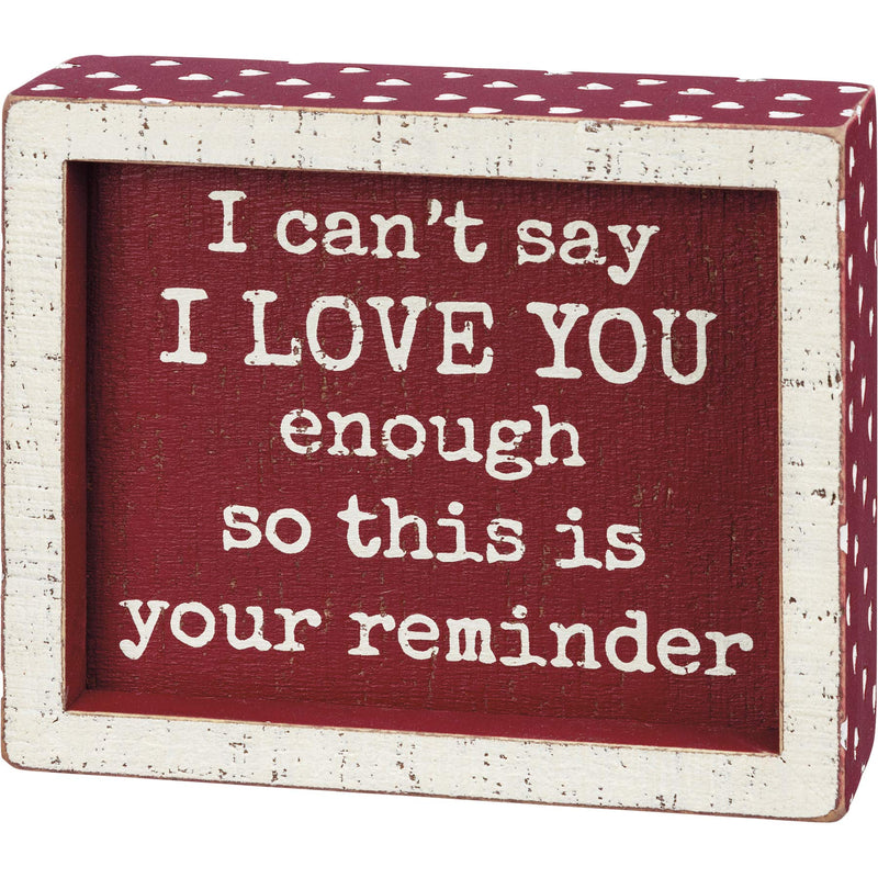 Primitives by Kathy 108825 Your Reminder Inset Box Sign, 6-inch Length, Wood