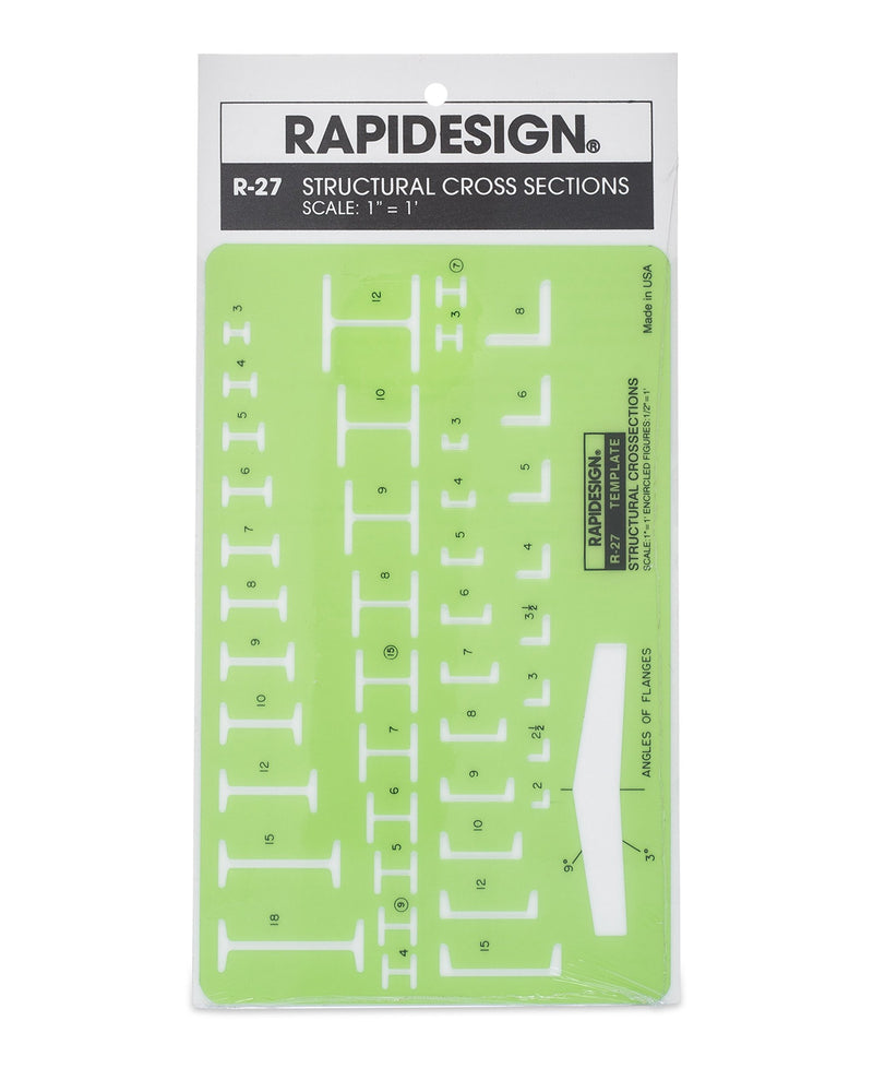 Rapidesign Structural Cross-Section Template, 1 Each (R27)