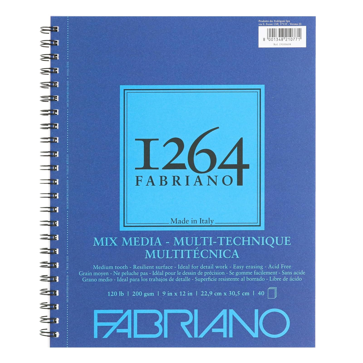 Fabriano Art Media Paper, 9 x 12, White