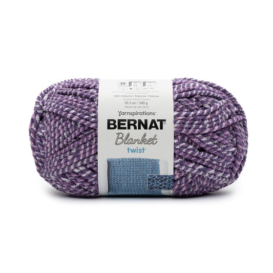 Spinrite Yarns (CA) bernat Blanket Twists Yarn, Grape Kiss, Purple Haze 300g