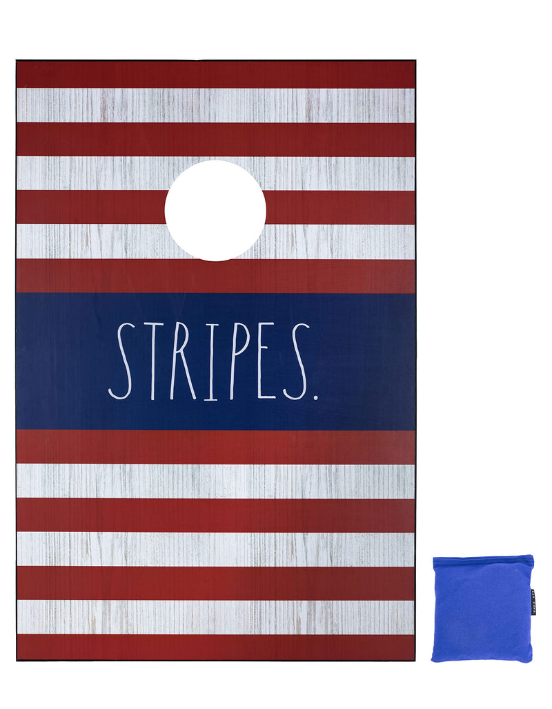 Rae Dunn American Flag Cornhole Set - 48" x 24" Bean Bag Toss Cornhole Boards with Corn Hole Bags - Corn Holes Outdoor Game 4x2 Regulation Size - 4th of July Outdoor Games & Activities for Family