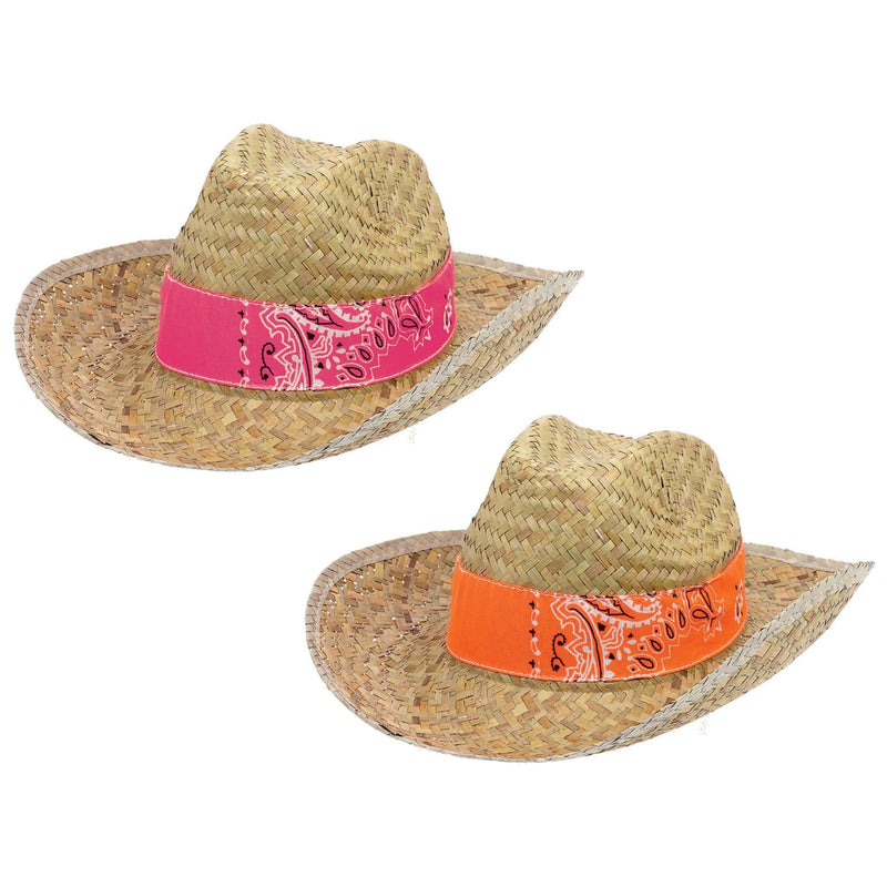 Amscan Spanish Straw Hats Costume Accessory - 3&quot; x 14 1/2&quot;, Multicolor - 2 Pcs