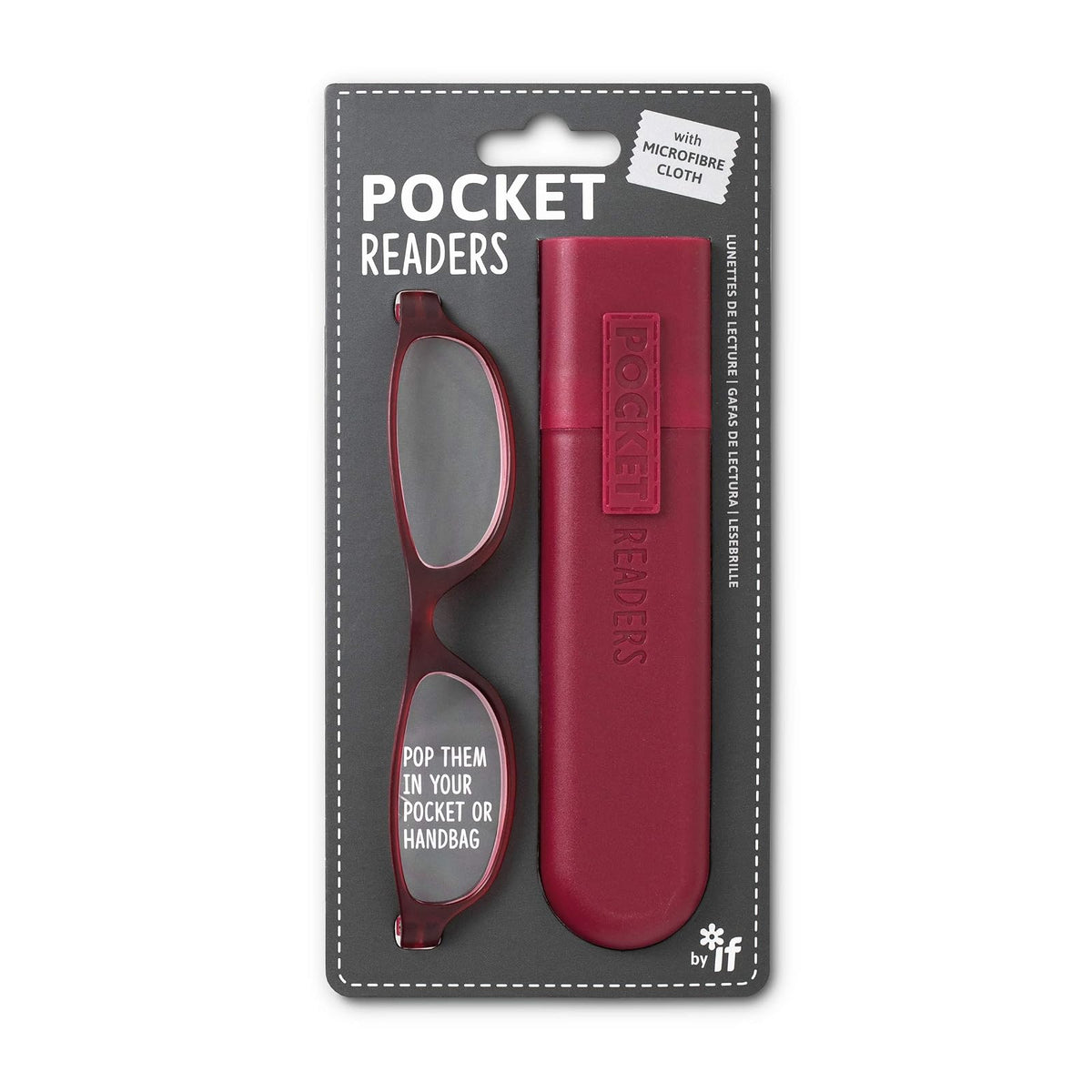IF Corrective Eyeglasses, +2.0, Red