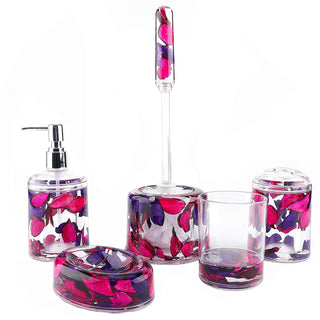 Locco Decor Bathroom Container Set, 5-piece, Leaf