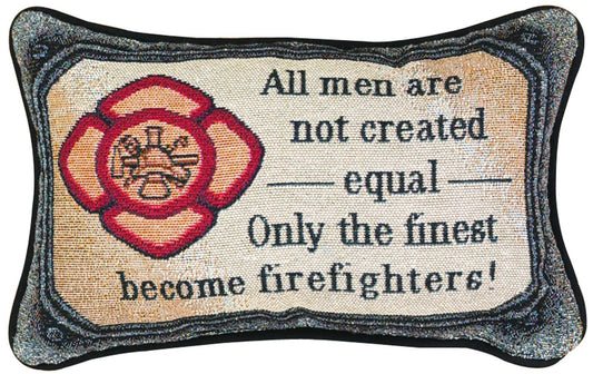 Manual Woodworkers & Weavers Word Throw Pillow, Fireman, 12.5 x 8.5
