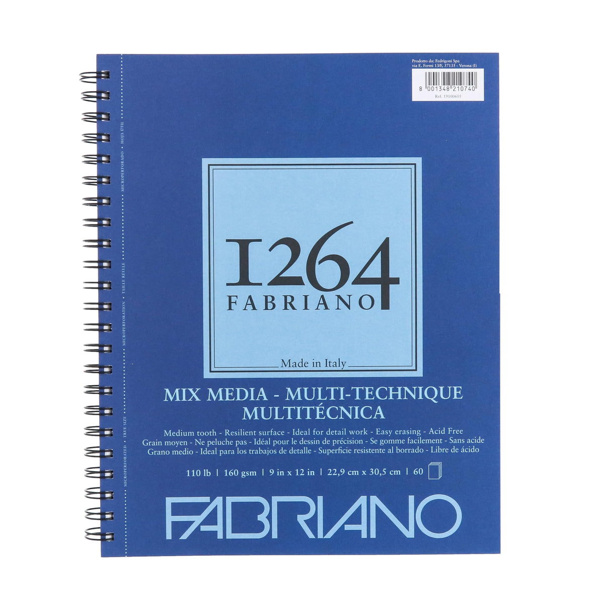 Fabriano Art Media Paper, 9 x 12, White