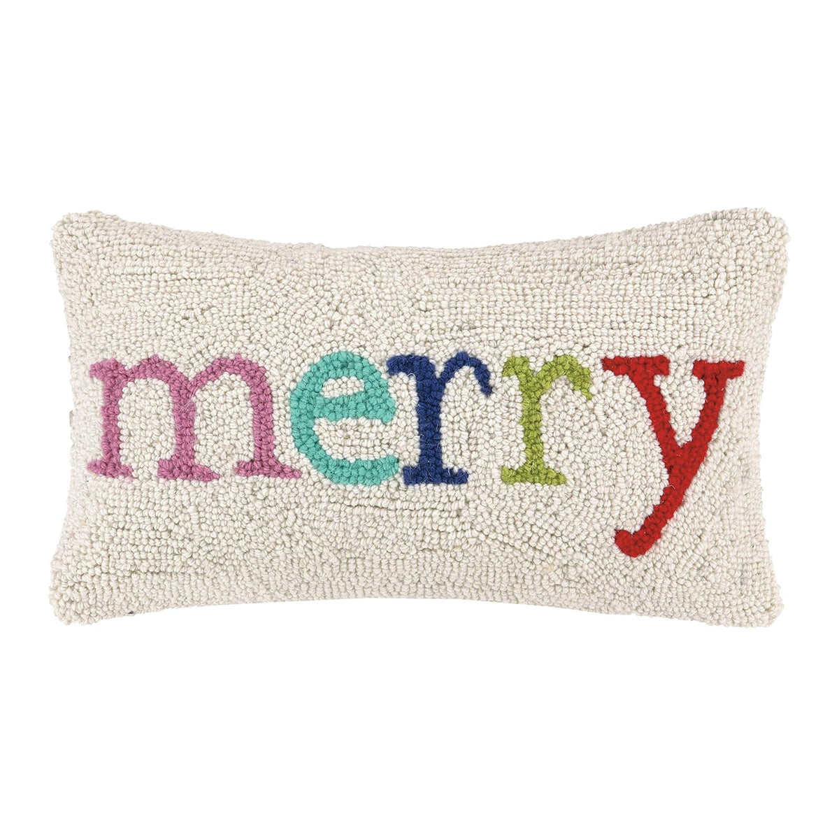 Peking Handicraft Pillow, 9 inches x 16 inches, White