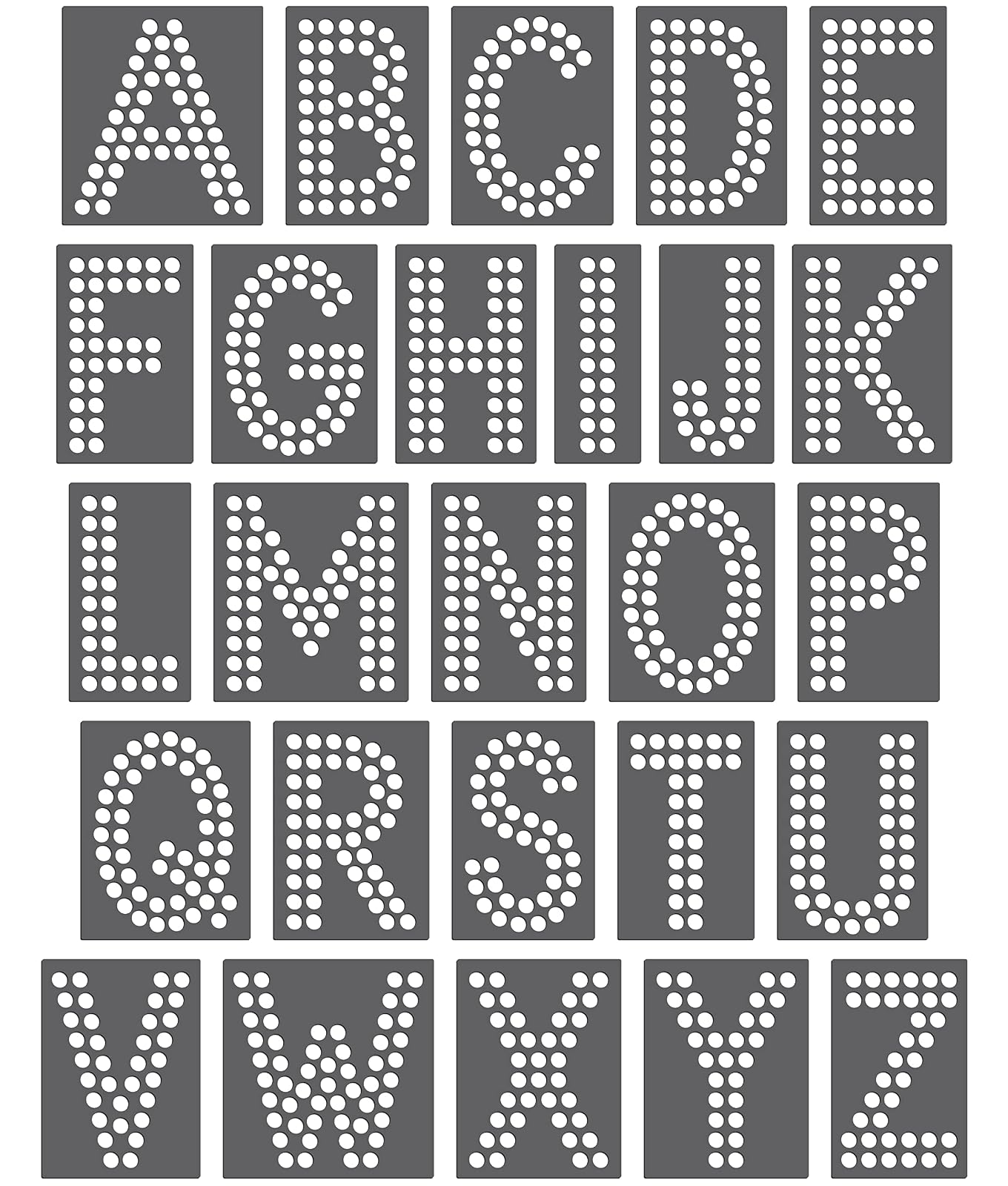 Rhinestone Genie Font-Double Down 2" Magnetic Rhinestone Template, Black
