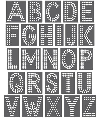 Rhinestone Genie Font-Double Down 2" Magnetic Rhinestone Template, Black
